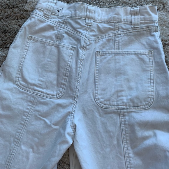 SOLD abercrombie & fitch white cargo style pants straight leg size 00/24 - Picture 3 of 3